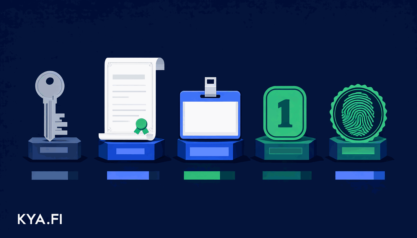 Credential approaches to agent identity compared side by side.