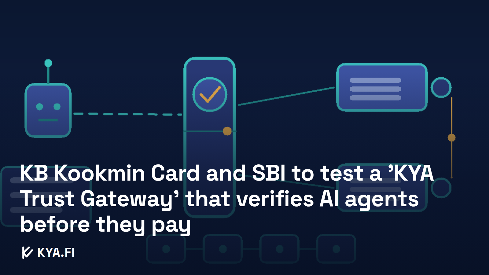 KB Kookmin Card and SBI to test a 'KYA Trust Gateway' that verifies AI agents before they pay
